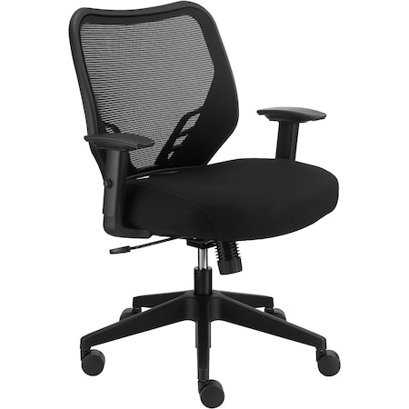 Global Industrial Mesh Back Chair with 3 Memory Foam Seat, Mid Back, Black 695729
